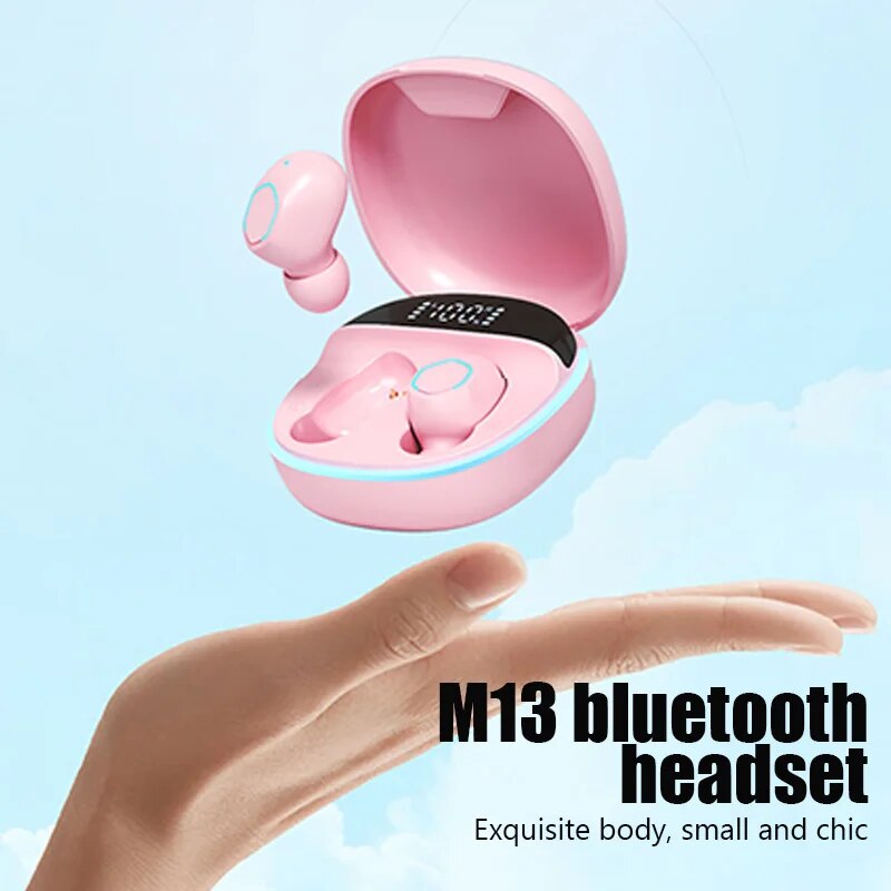 M13 NEW TWS Wireless Earbud Bt 5.2 Earphone In Ear HiFi Stereo Earphone With Mic Waterproof Earplugs Bass Music Headset