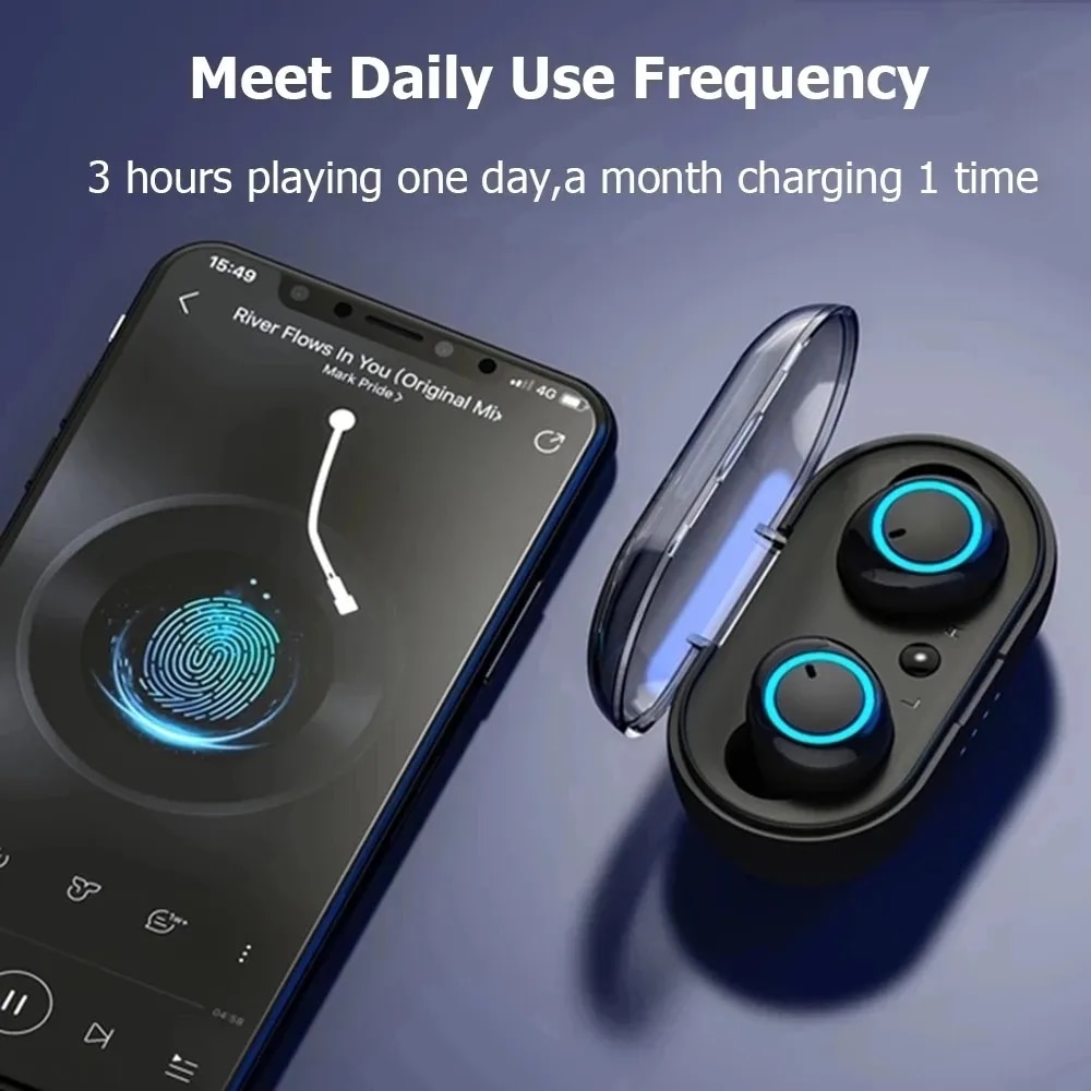 Y50 TWS Fone Bt Earphones 5.2 Wireless headset Touch Control Wireless Bluetooth Headset with Mic Air for phones
