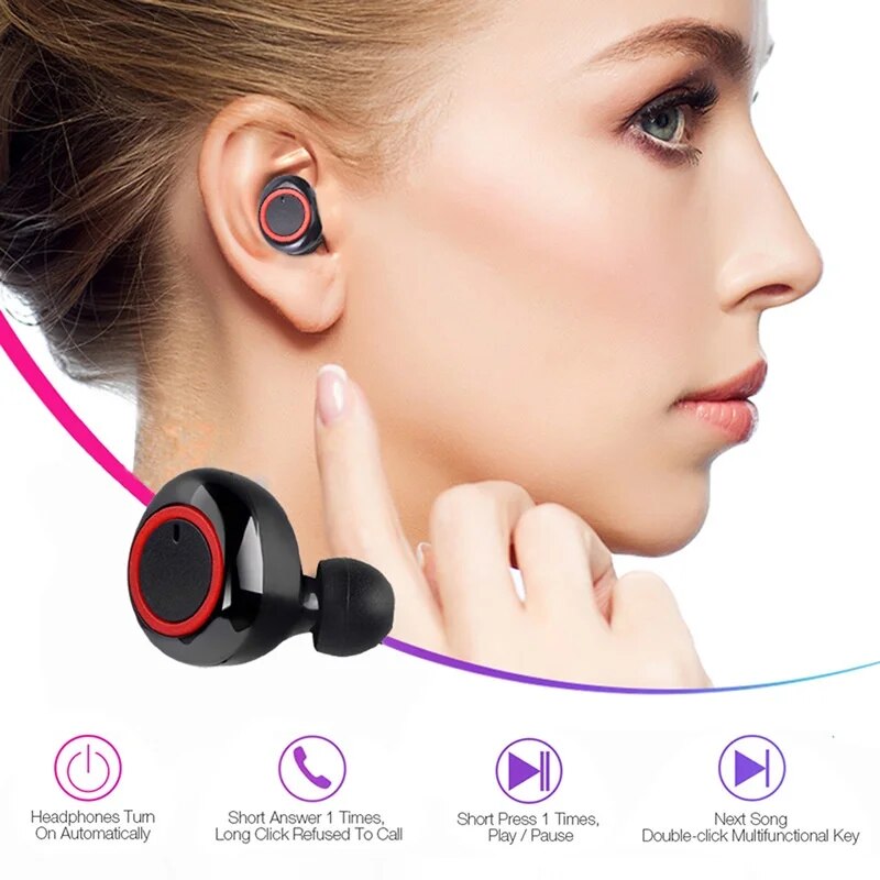 Y50 pro Bt Earphones TWS Wireless Headphones Sport Earphone Bluetooth Gaming Headset Microphone Wireless Earbuds 200 mAh