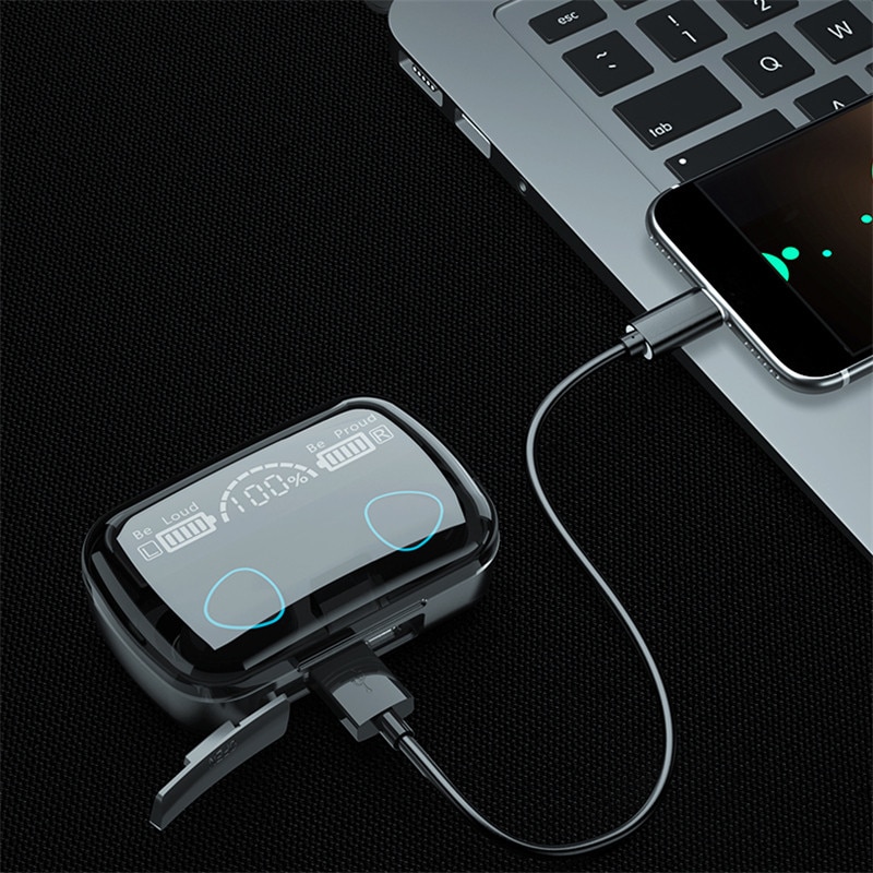 M10 TWS Bt Headphones 3500mAh Charging Box Wireless Earphones With Microphone 9D Stereo Sports Waterproof Earbuds Headset