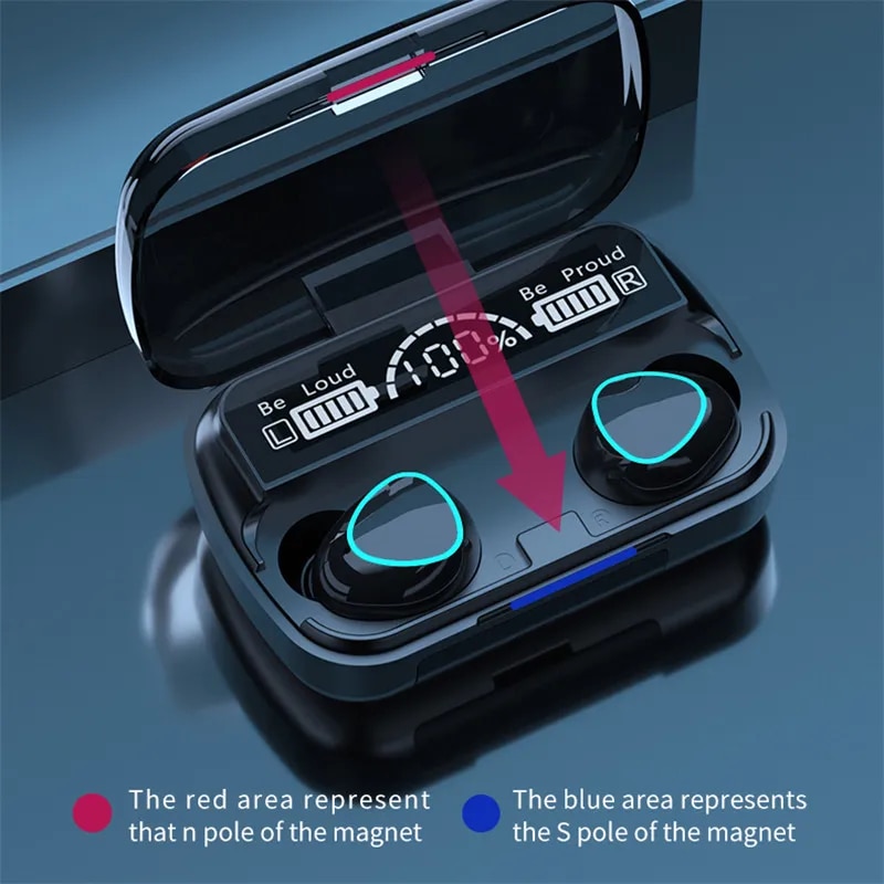 M10 TWS Bt Headphones 3500mAh Charging Box Wireless Earphones With Microphone 9D Stereo Sports Waterproof Earbuds Headset