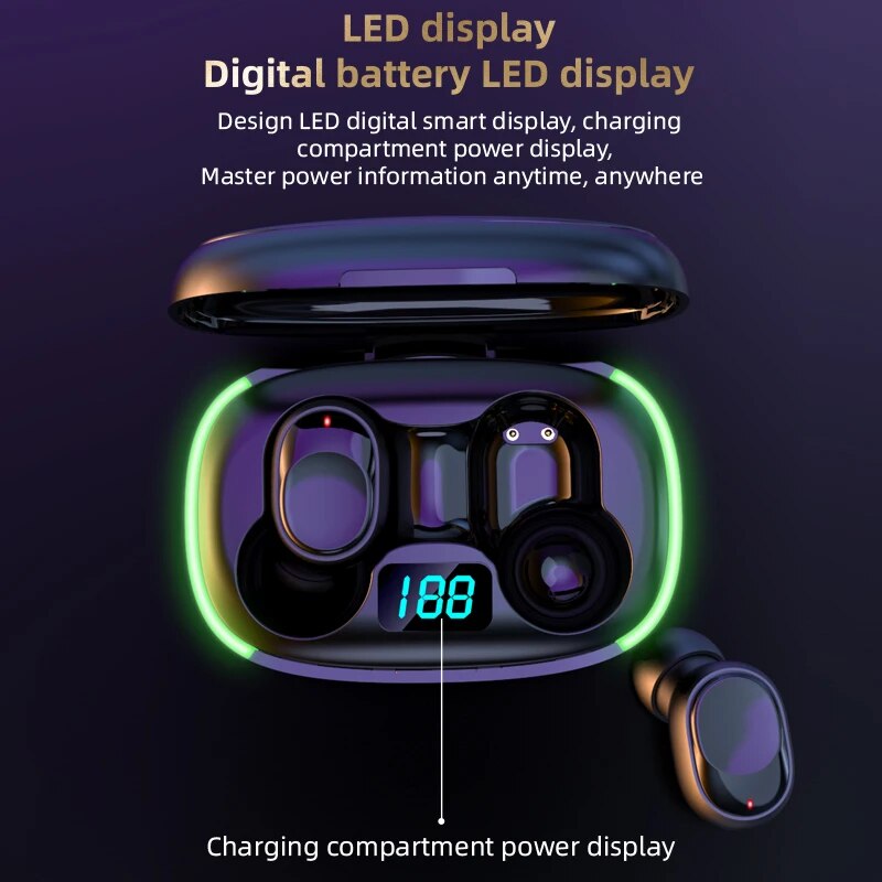 Y70 Fone Bt Earphones 5.1 TWS Wireless Headphones with LED Display Stereo Headset Touch Control Earbuds Noise Reduction