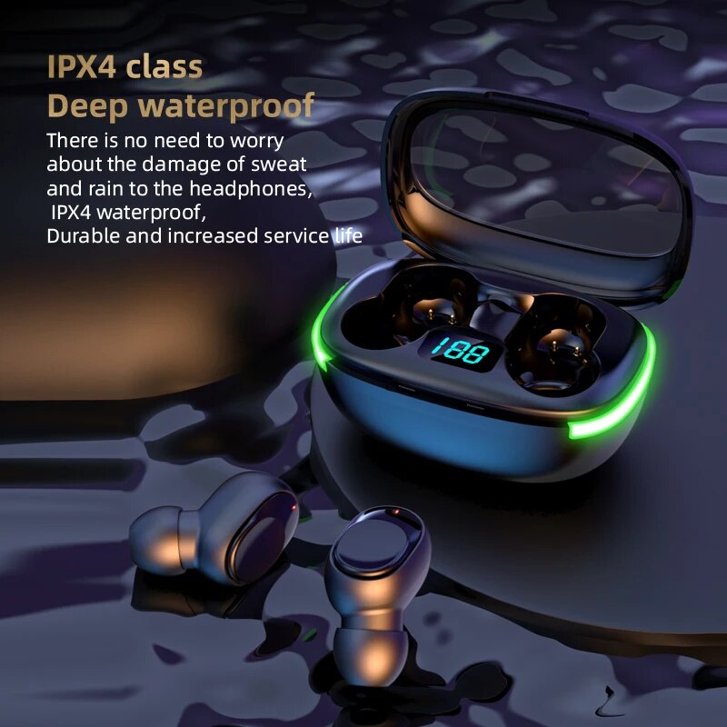 Y70 Fone Bt Earphones 5.1 TWS Wireless Headphones with LED Display Stereo Headset Touch Control Earbuds Noise Reduction