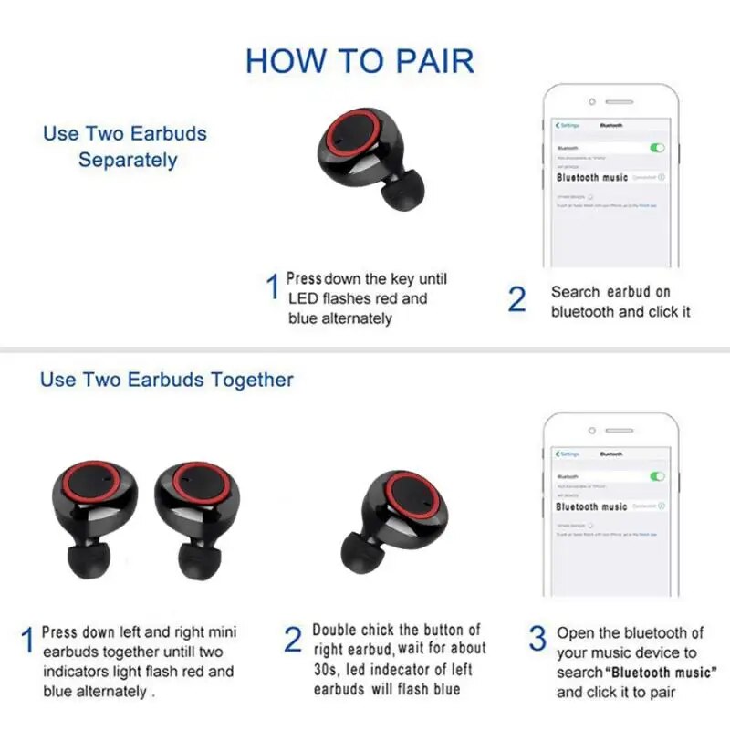 Y50 TWS Bt Earphone 5.0 Wireless Headset IPX7 Waterproof Deep Bass Earbuds True Wireless Stereo Headphone Sport Earphones