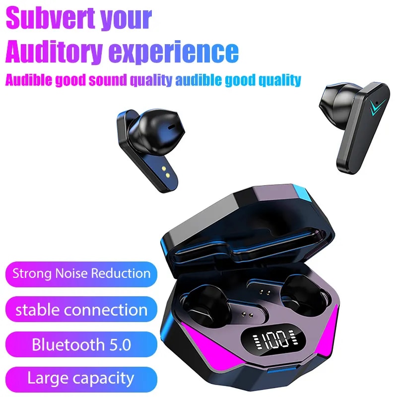 New X15 TWS Earphones Bt Wireless Headphones 65ms Low Latency Earbuds Esport Gaming Headset Gamer Earphone Mic For xiaomi