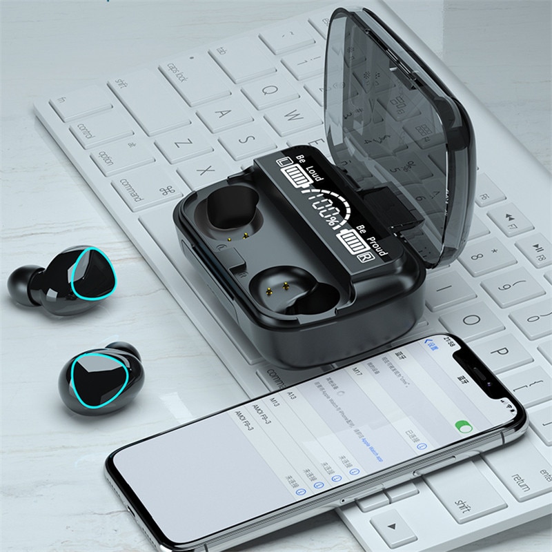 M10 TWS Bt Headphones 3500mAh Charging Box Wireless Earphones With Microphone 9D Stereo Sports Waterproof Earbuds Headset