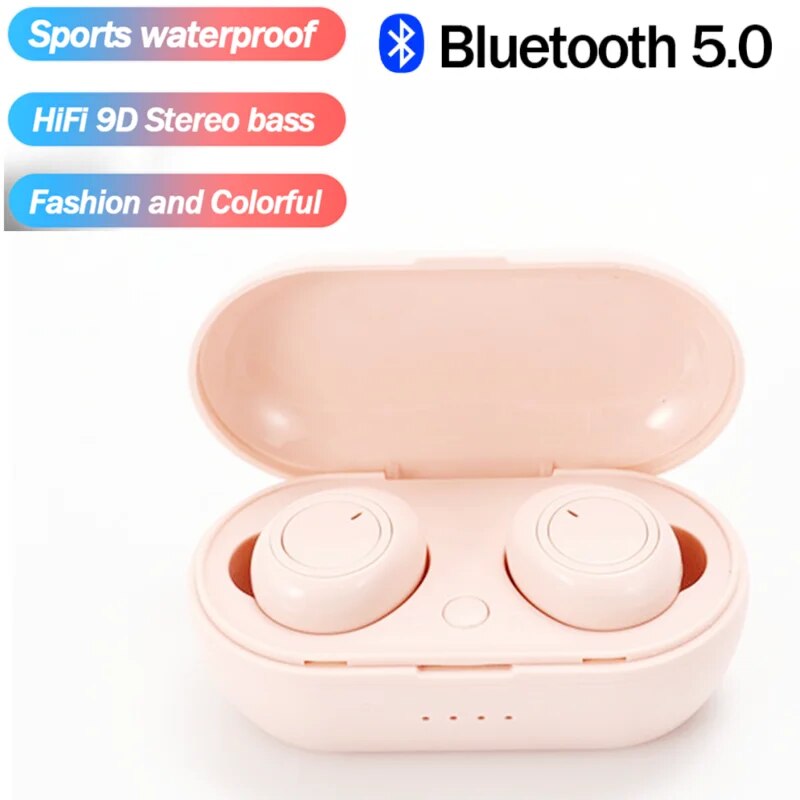 Y50 TWS Bt Earphone 5.0 Wireless Headset IPX7 Waterproof Deep Bass Earbuds True Wireless Stereo Headphone Sport Earphones